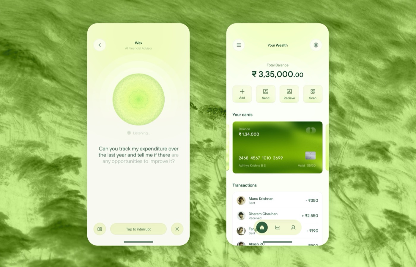 WealthX app — Wex advisor and Your Wealth