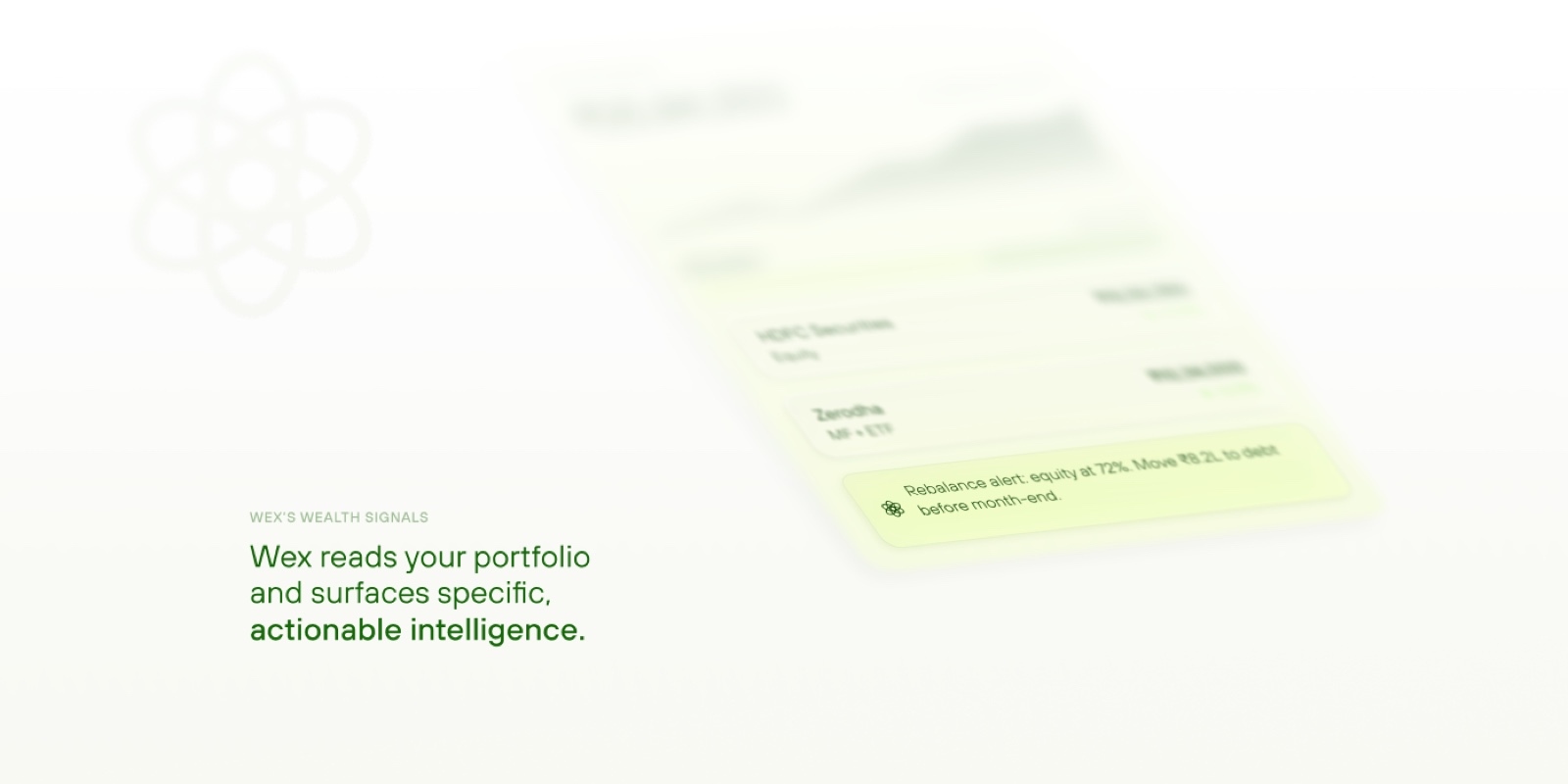 Wex reads your portfolio and surfaces actionable intelligence